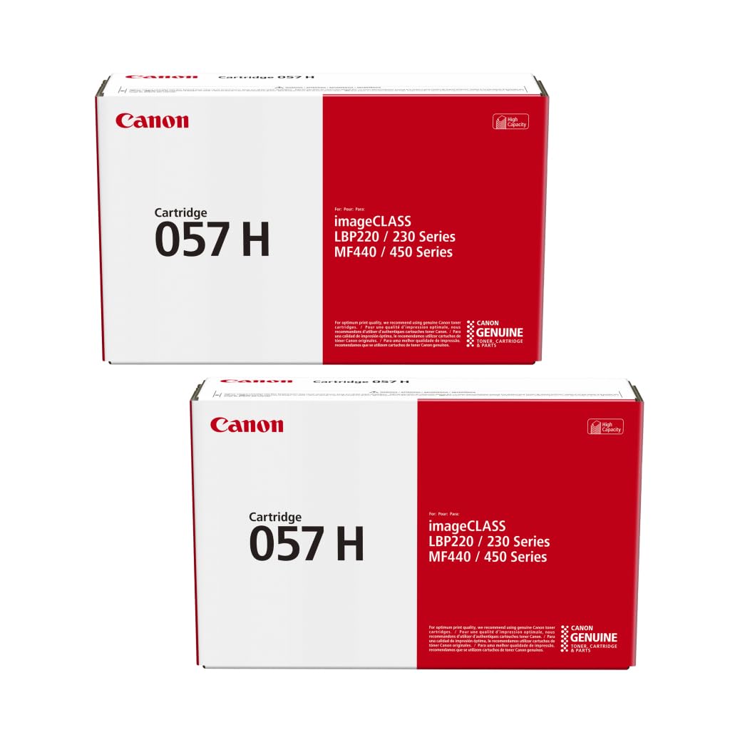 Amazon.com: Canon 057H Black Toner Cartridge – 2 Pack (High Yield